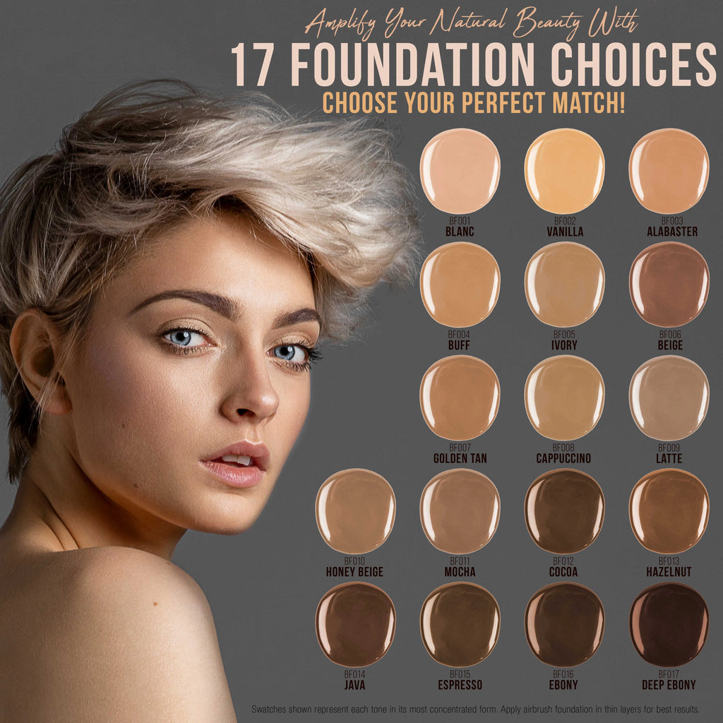 Airbrush Makeup Foundation Set Light Shade Face Cosmetic Kit M152517
