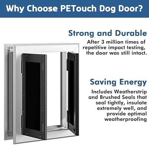 Aluminum Pet Door with Double Panels L43404