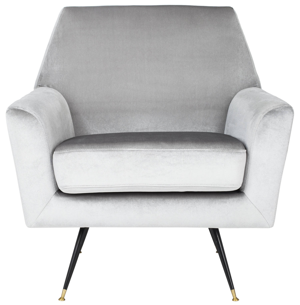 Light Grey Velvet Accent Chair F486087