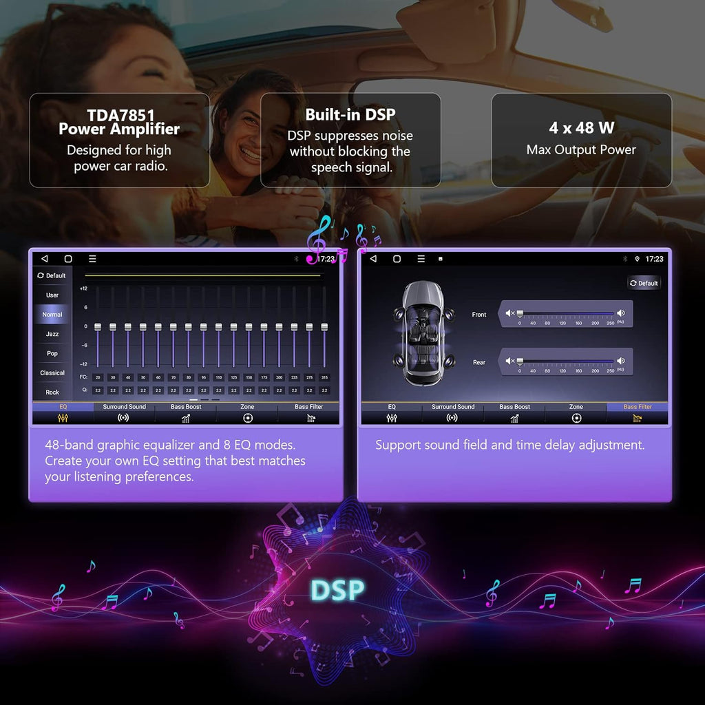 7 Inch Double Din Car Stereo Receiver with Bluetooth P58728