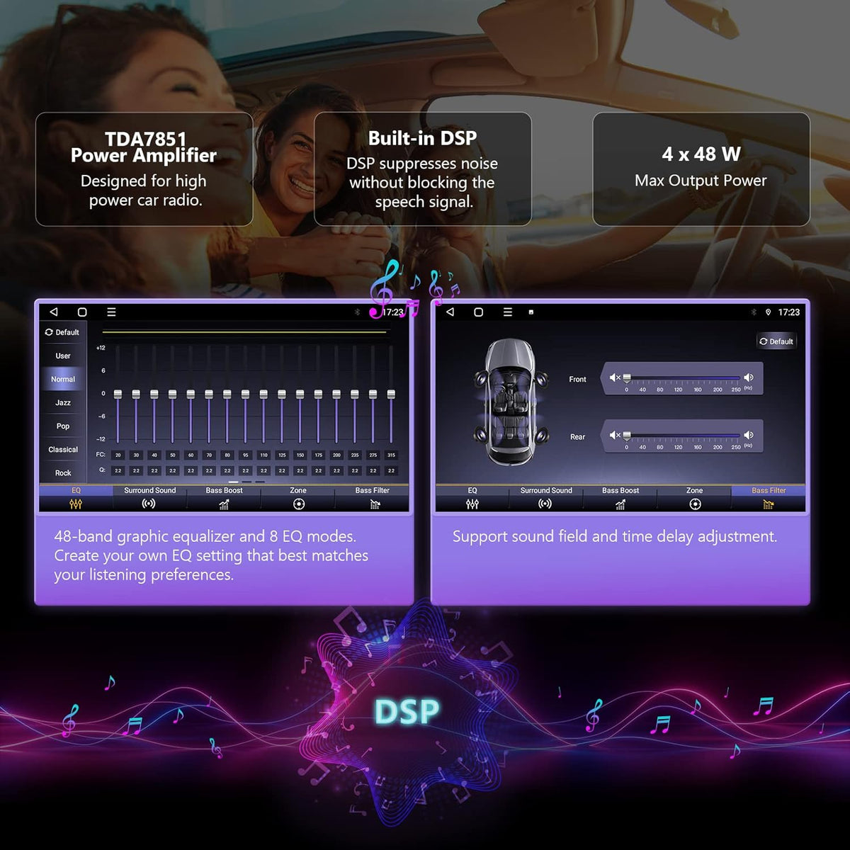 7 Inch Double Din Car Stereo Receiver with Bluetooth P58728
