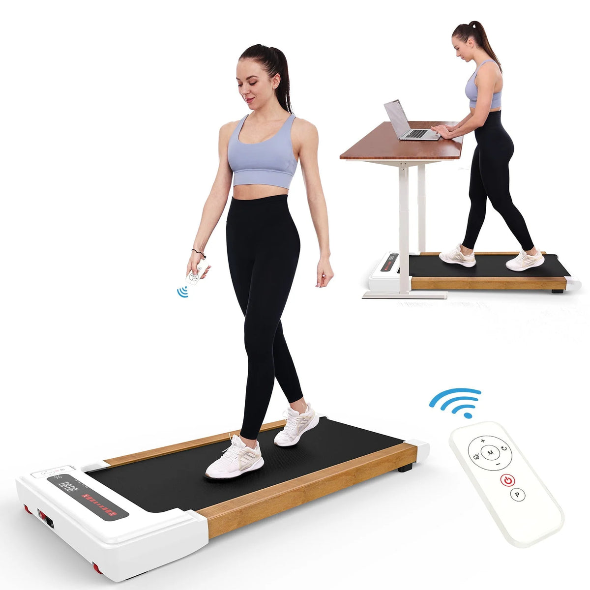 Portable Mini Treadmill 265 lbs Capacity with Remote Control N127