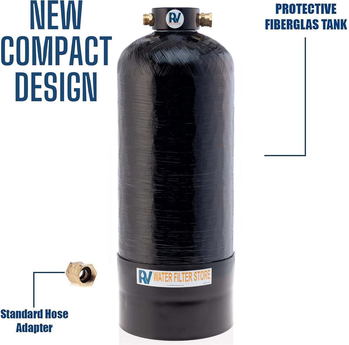 Portable RV Water Softener 8,000 Grain, 3/4" Fittings G782663