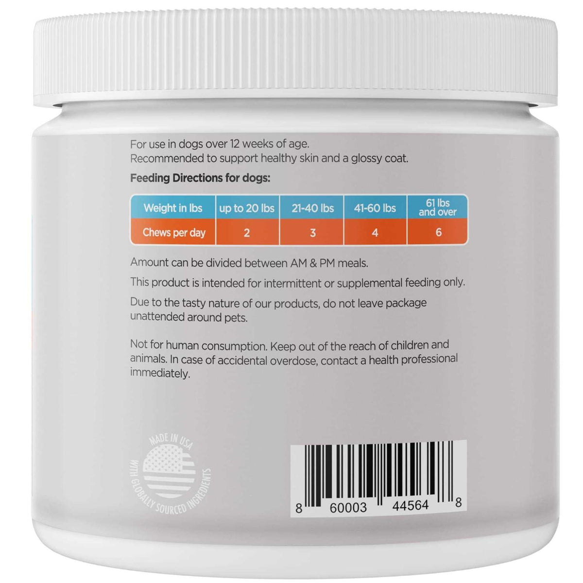 Omega 3 Dog Skin and Coat Supplement with Fish Oil N830