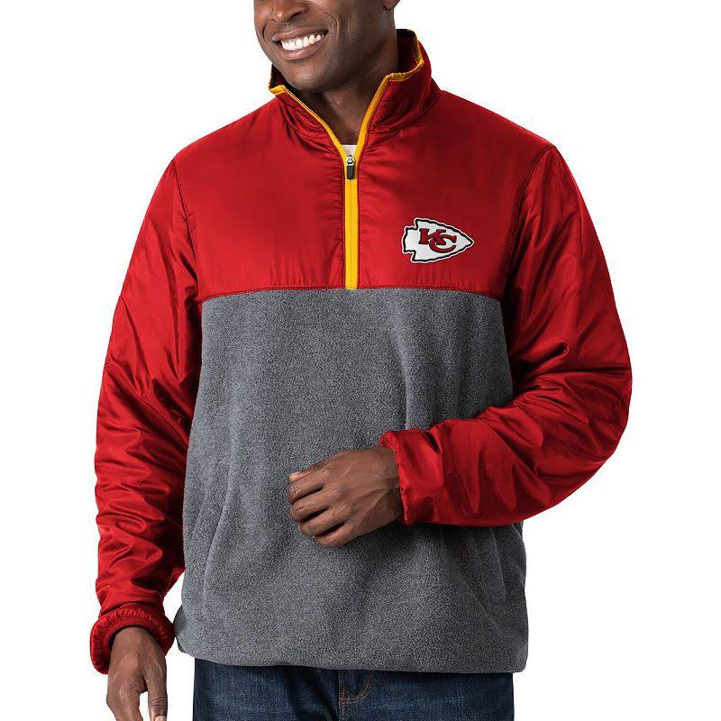 Red/Charcoal Kansas City Chiefs Quarter-Zip Jacket Q22910