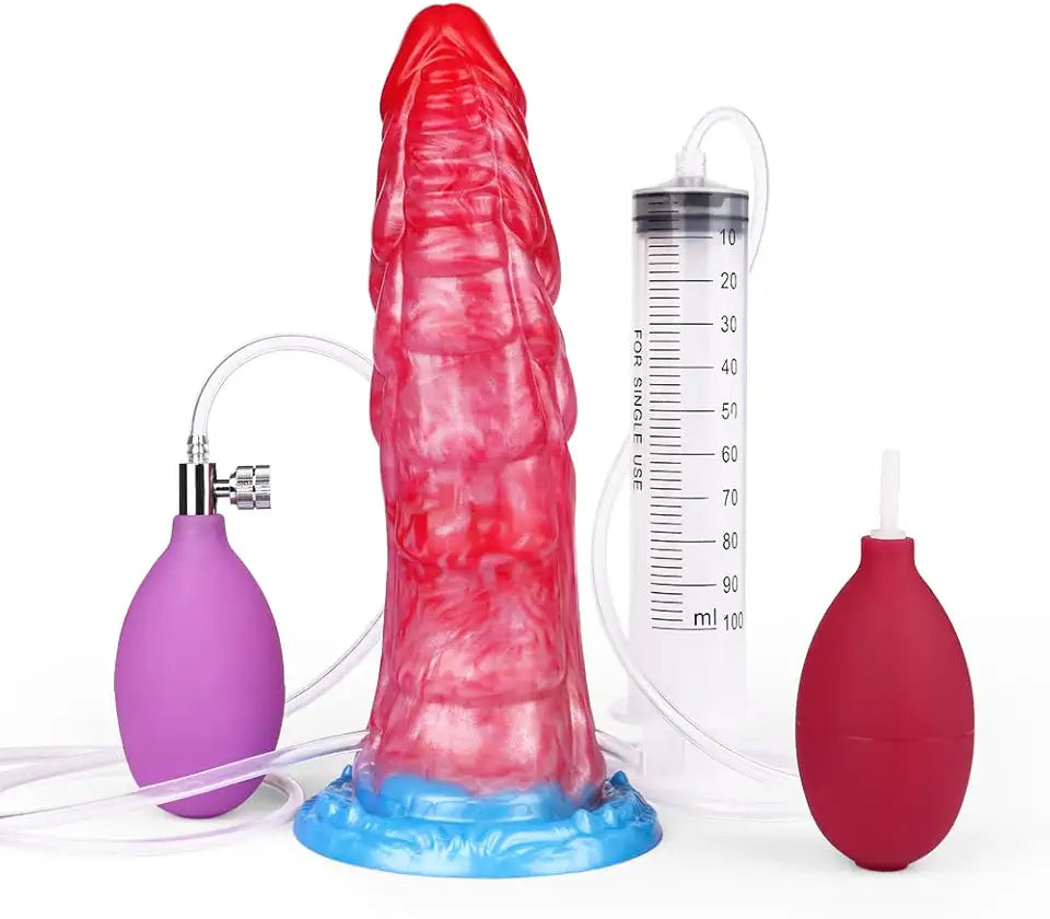 Pink 9 Inch Inflatable Anal Plug & Dildo W919077