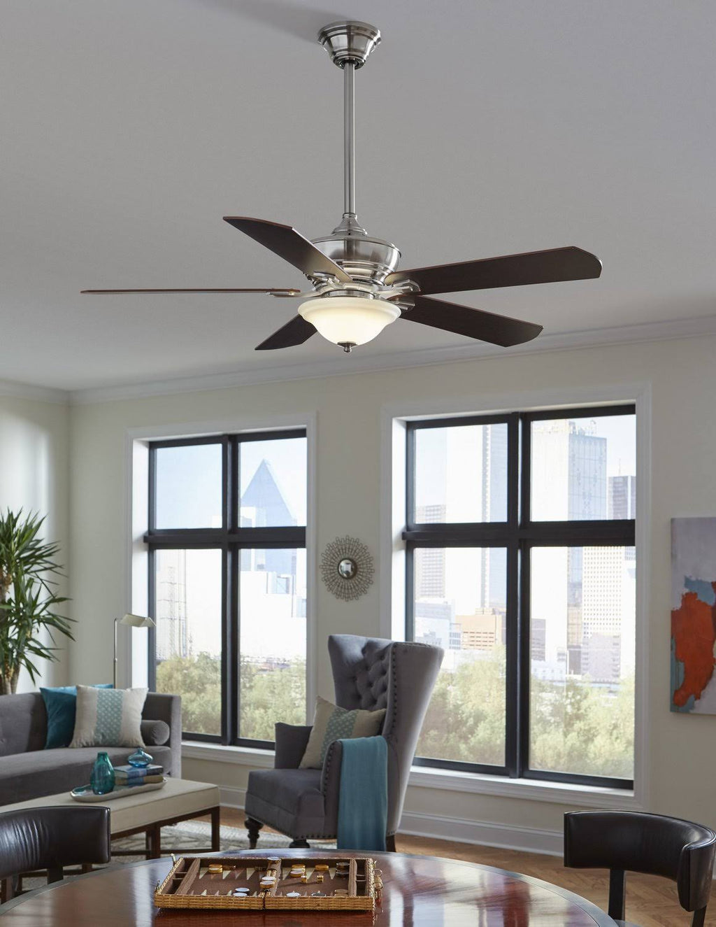 52-Inch Nickel Ceiling Fan Y2808