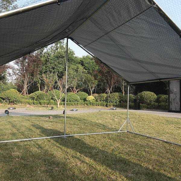 Walk-In Chicken Coop Poultry Cage with Waterproof Cover B5289