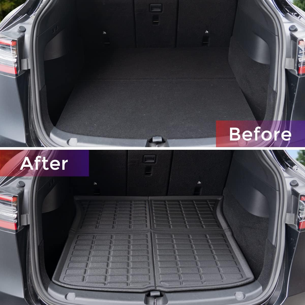 Rear Trunk Mats Cargo Mat Waterproof Trunk Cargo Liner Floor Mats W16948