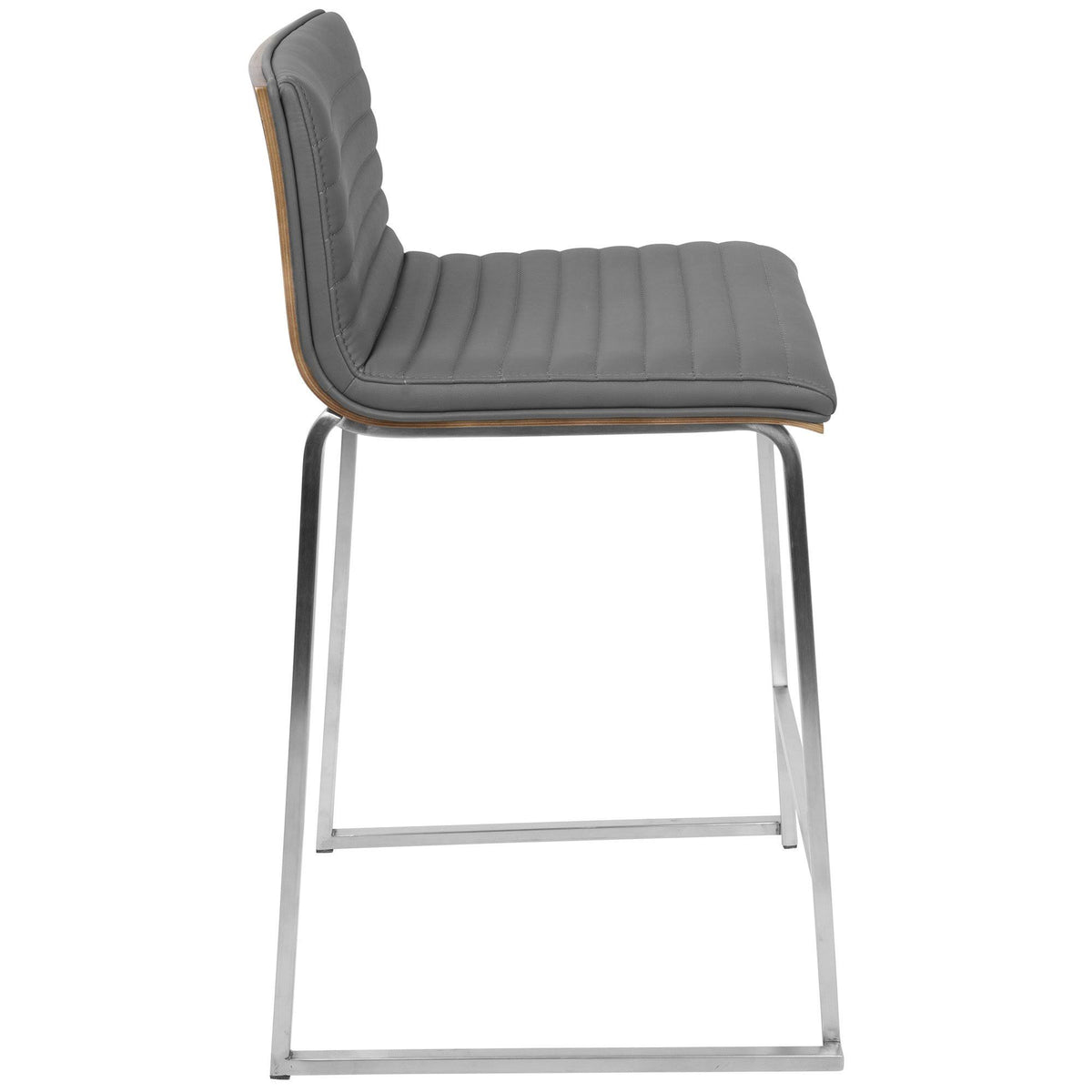 White PU Counter Stool Set of 2 G43065