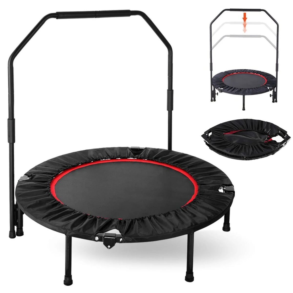 40 Foldable Mini Trampoline with Handrail B8942