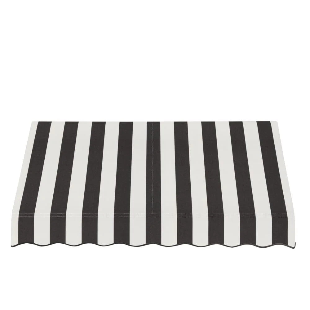 Black/White Stripe Acrylic Fixed Awning I5861