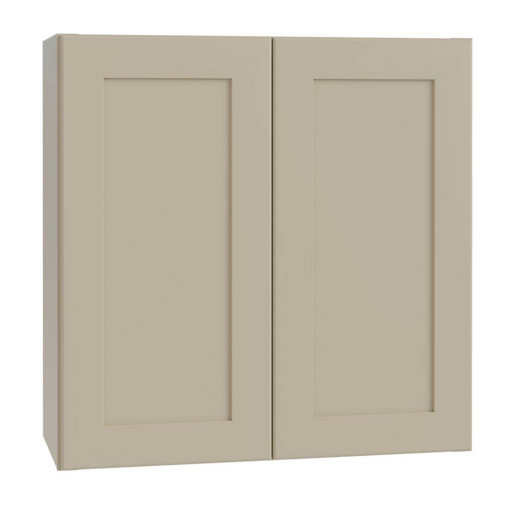 Cream Painted Shaker Plywood Wall Kitchen Cabinet Soft Close Doors 33 in. H2769