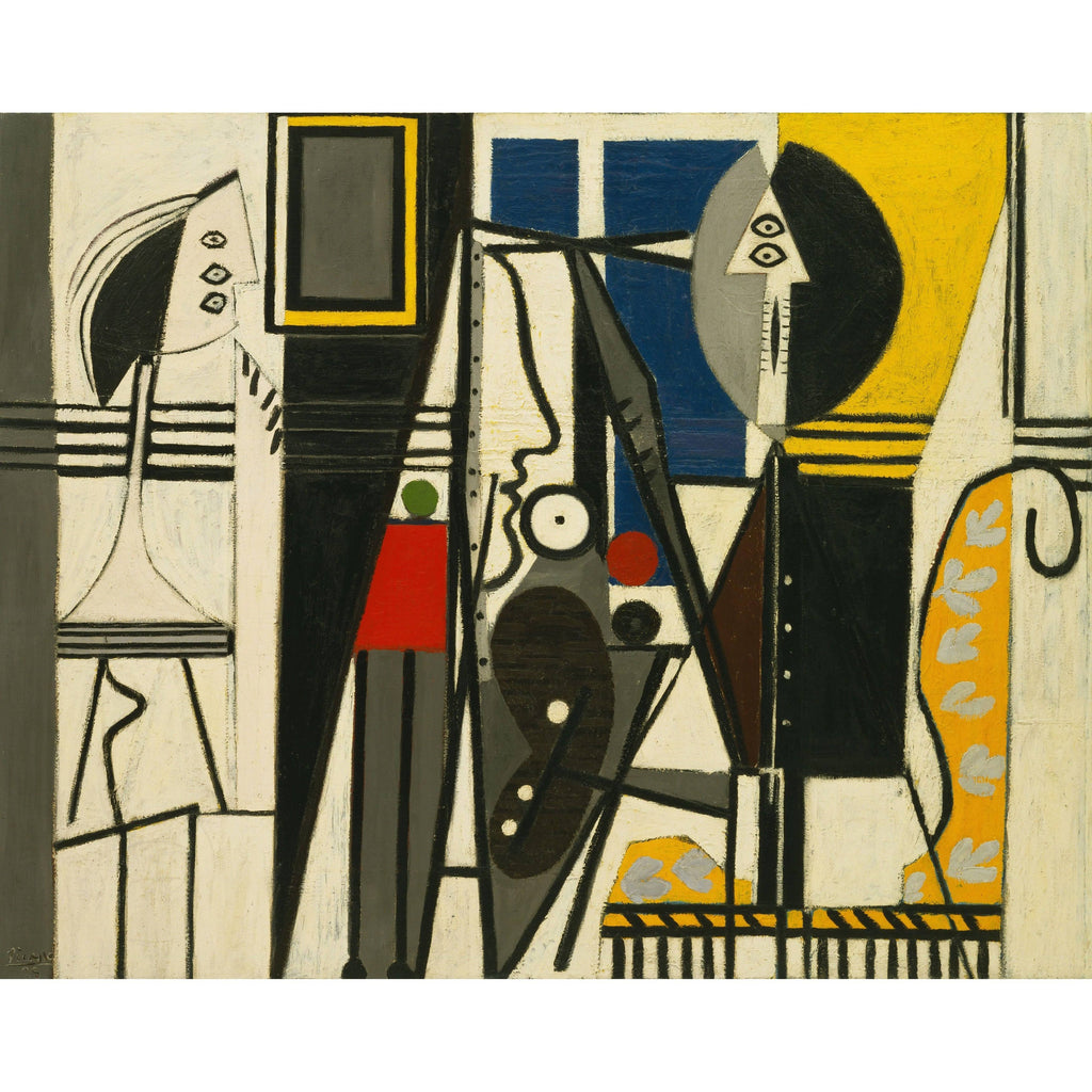 Black Frame Oil Painting Print Canvas 28 in. x 24 in. Z8701