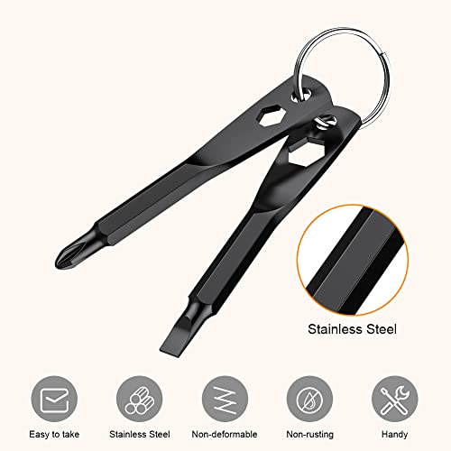 4-in-1 Screwdriver Bit Keychain Tool with Phillips Slotted and Hex Wrench A507964