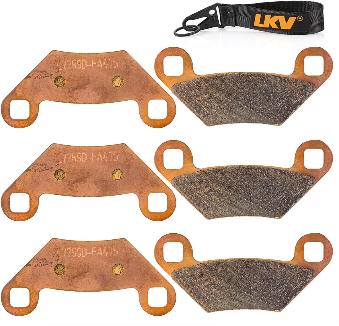 Sintered Brake Pads Replacement 3 Sets Front and Rear Pack of 2 L460541
