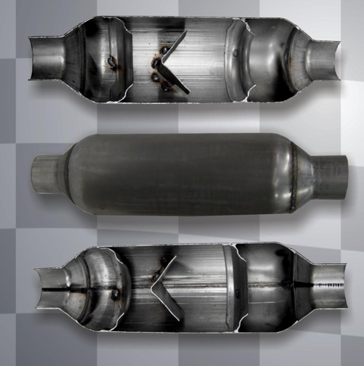 3.00 Inch Inlet / Outlet Muffler Pack of 2 H701324