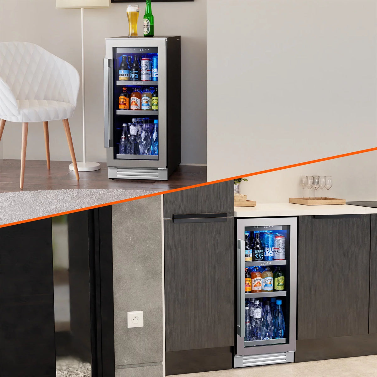 15'' 100 Cans Stainless Steel Beverage Refrigerator Z973