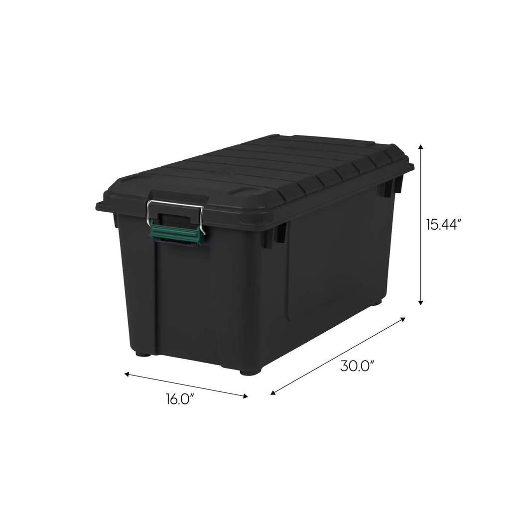 82 Quart Black Storage Box H877