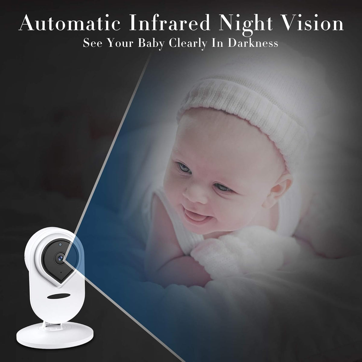 4.3 1080P HD Split-Screen Video Baby Monitor with 2 Cameras C15468