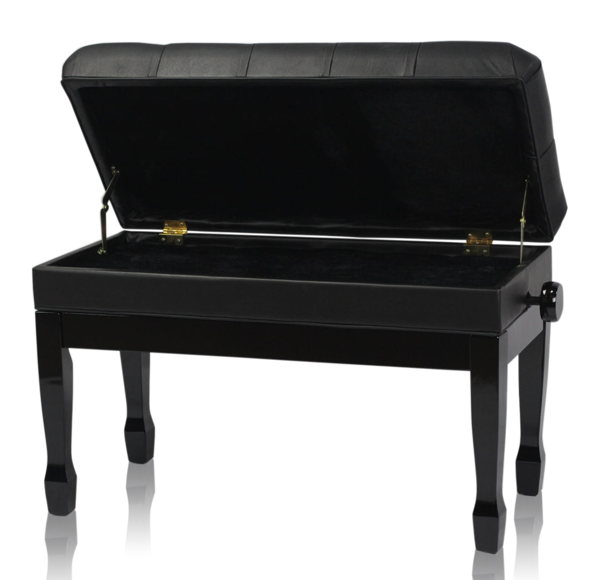 Genuine Leather Piano Bench with Sheet Music Storage Space Y443