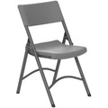 Folding Chair, Gray - Pack of 4 V587