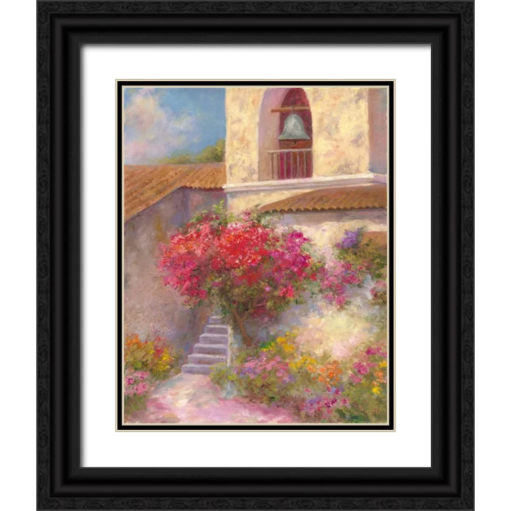 Black Ornate Wood Framed Art Print H173