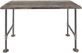 Wood Office Desk with Industrial Pipe Legs P775