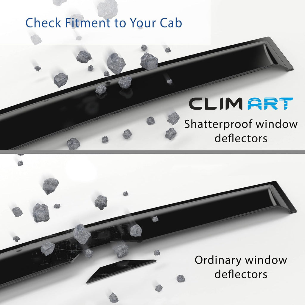 4pcs Dark Smoke Tape-on Window Deflectors A234