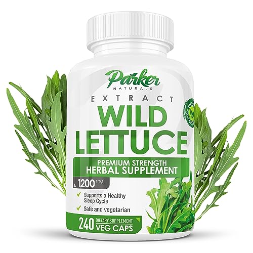 Wild Lettuce Capsules 1200mg 240 Count Non GMO J831391