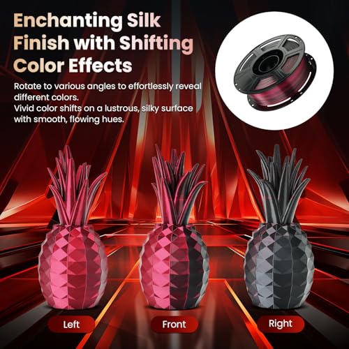 Silk PLA 3D Printer Filament 1.75mm 1KG Multicolored Gradient O279507
