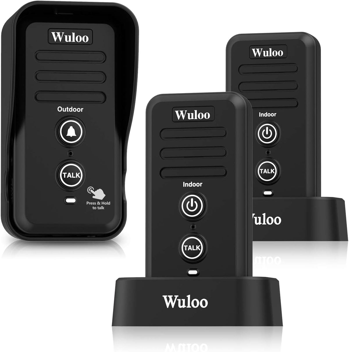 Wireless Intercom Doorbell with 1/2 Mile Range, Black T131
