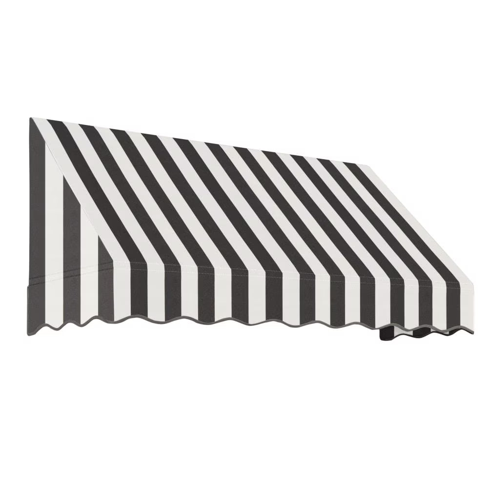 Black/White Stripe Acrylic Fixed Awning I5861