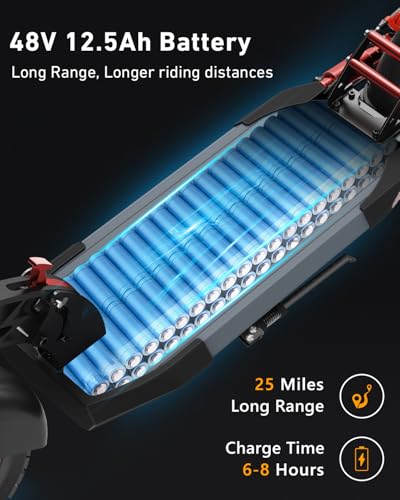 800W 28 MPH 25 Miles Range 10" Air Tires Folding Electric Scooter Z174040