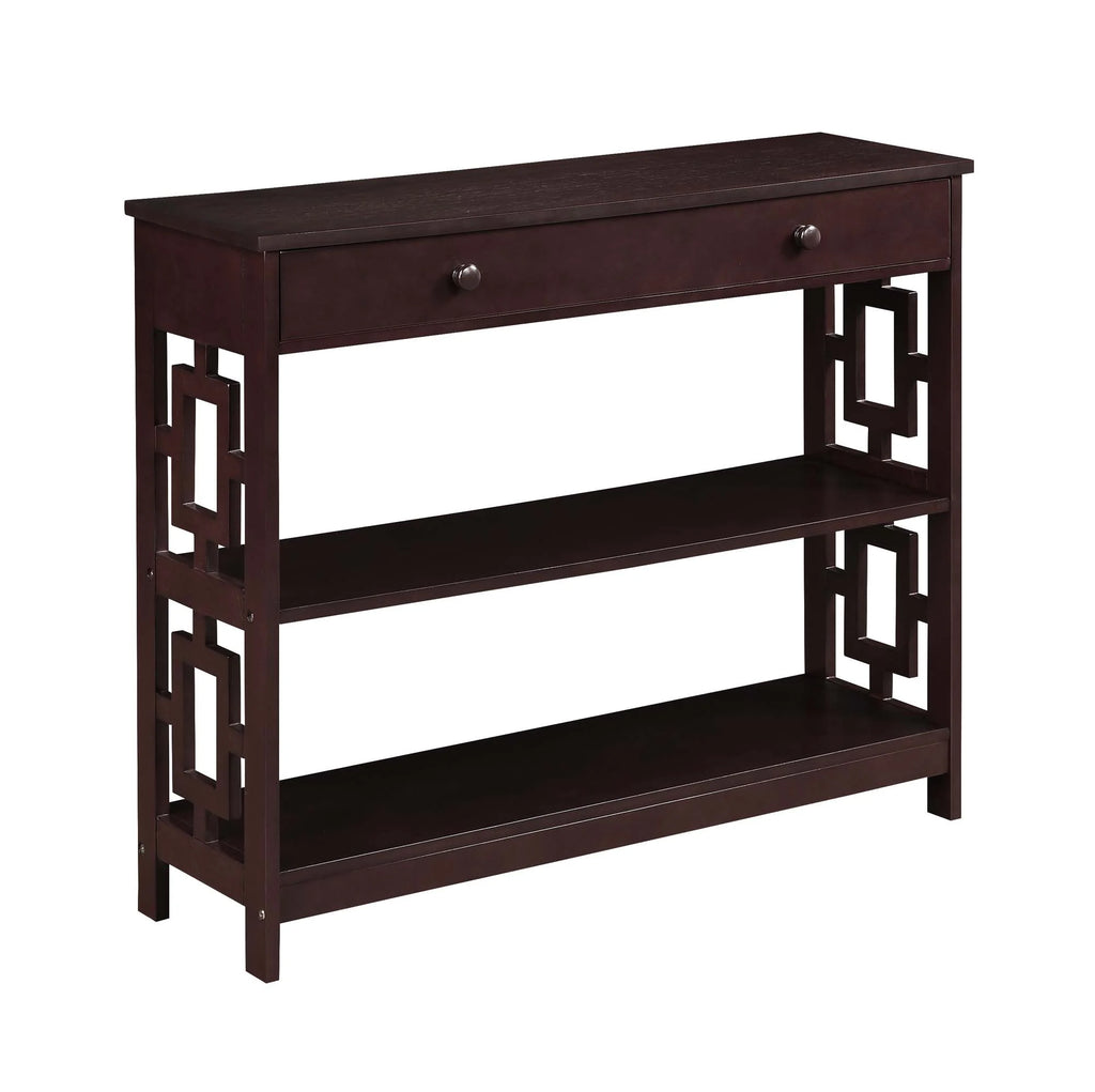 Espresso Console Table with Drawer P266