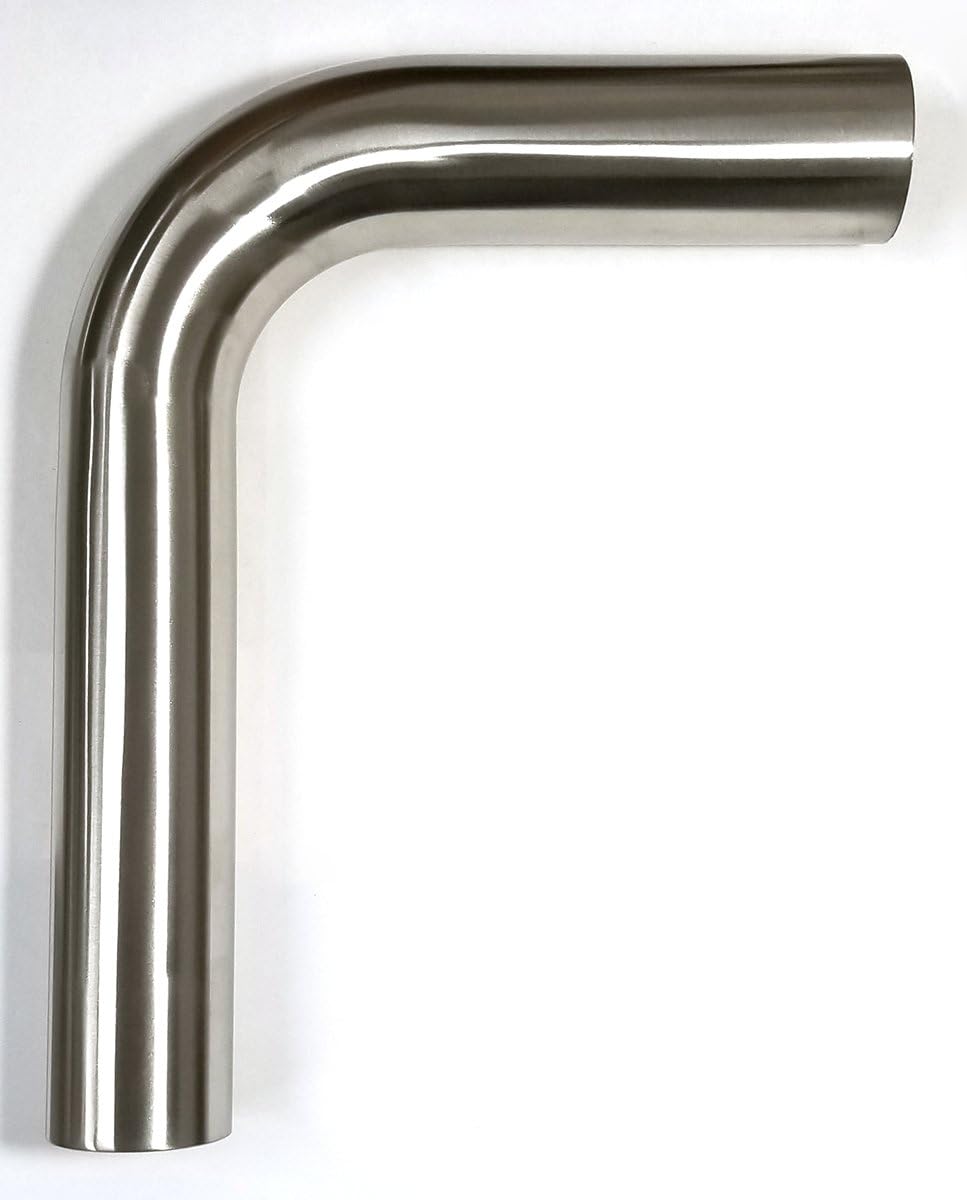 2.5" Stainless 90° Mandrel Bend, 16GA Wall, SS304, Pack of 2 E658