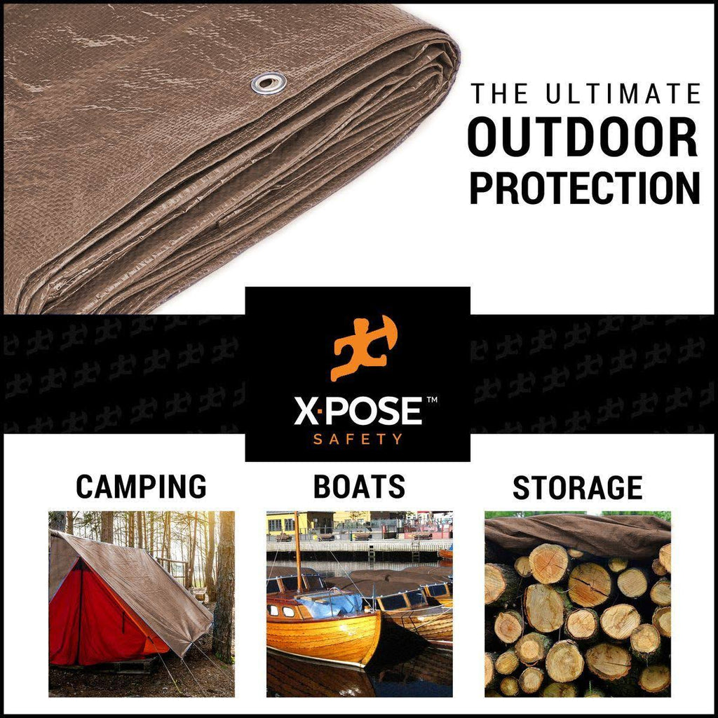 Brown Poly Tarps 20 x 30 Case of 4 O4590