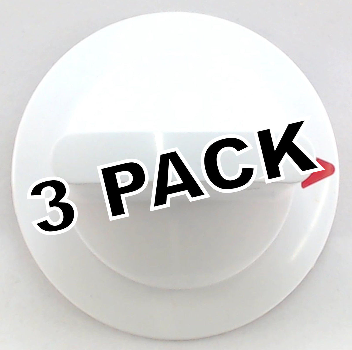 White Dryer Timer Knob, 3 Pk R4416