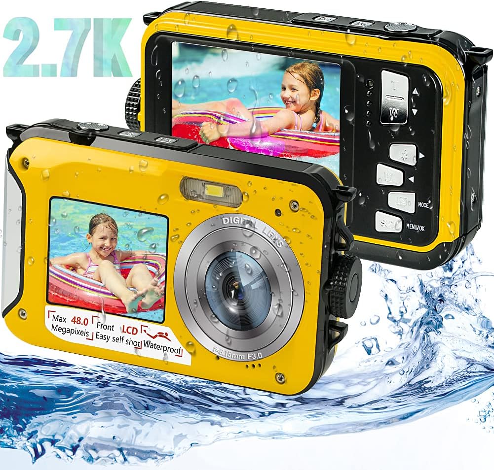Waterproof Digital Camera 2.7K 48MP with Dual Screen O3616