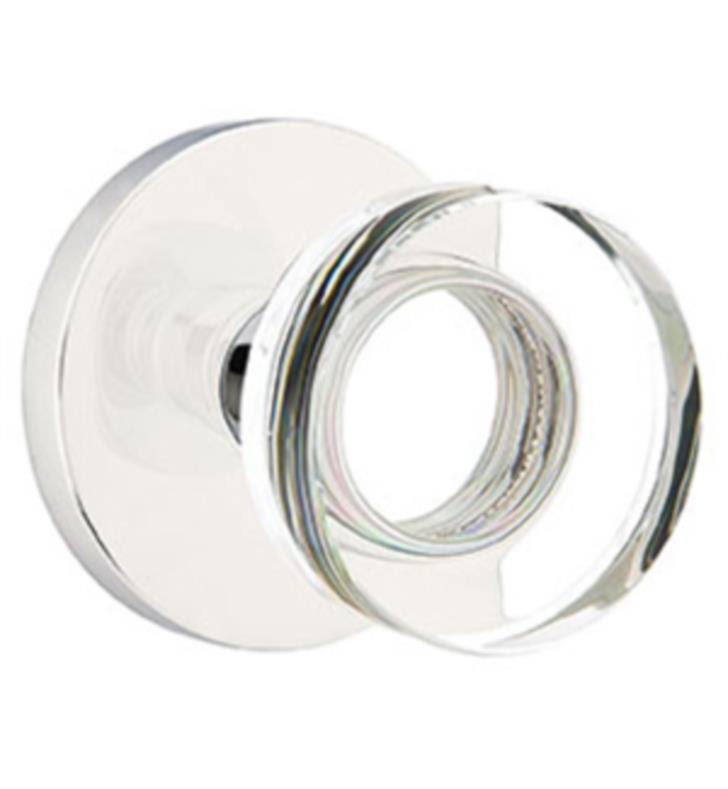 Flat Black Crystal Knob Privacy with Disk Rose G169