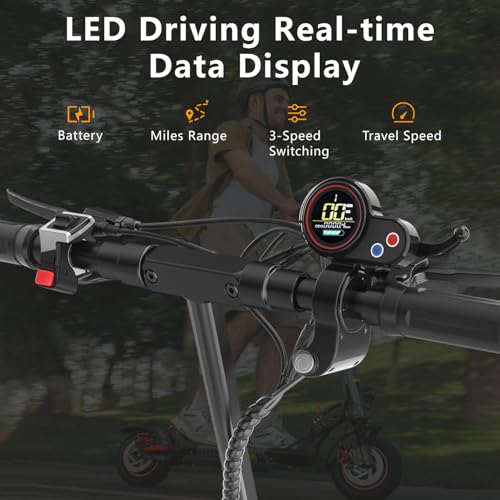 800W 28 MPH 25 Miles Range 10" Air Tires Folding Electric Scooter Z174040