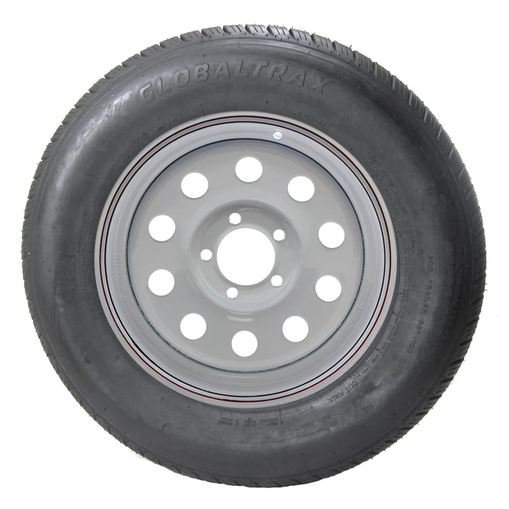 5 Bolt White Mod Wheel Trailer Tire A774048