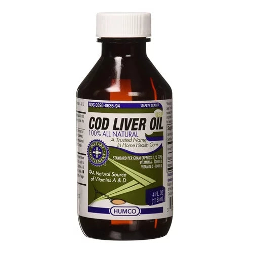 100% Natural Cod Liver Oil, 4 Oz O1643