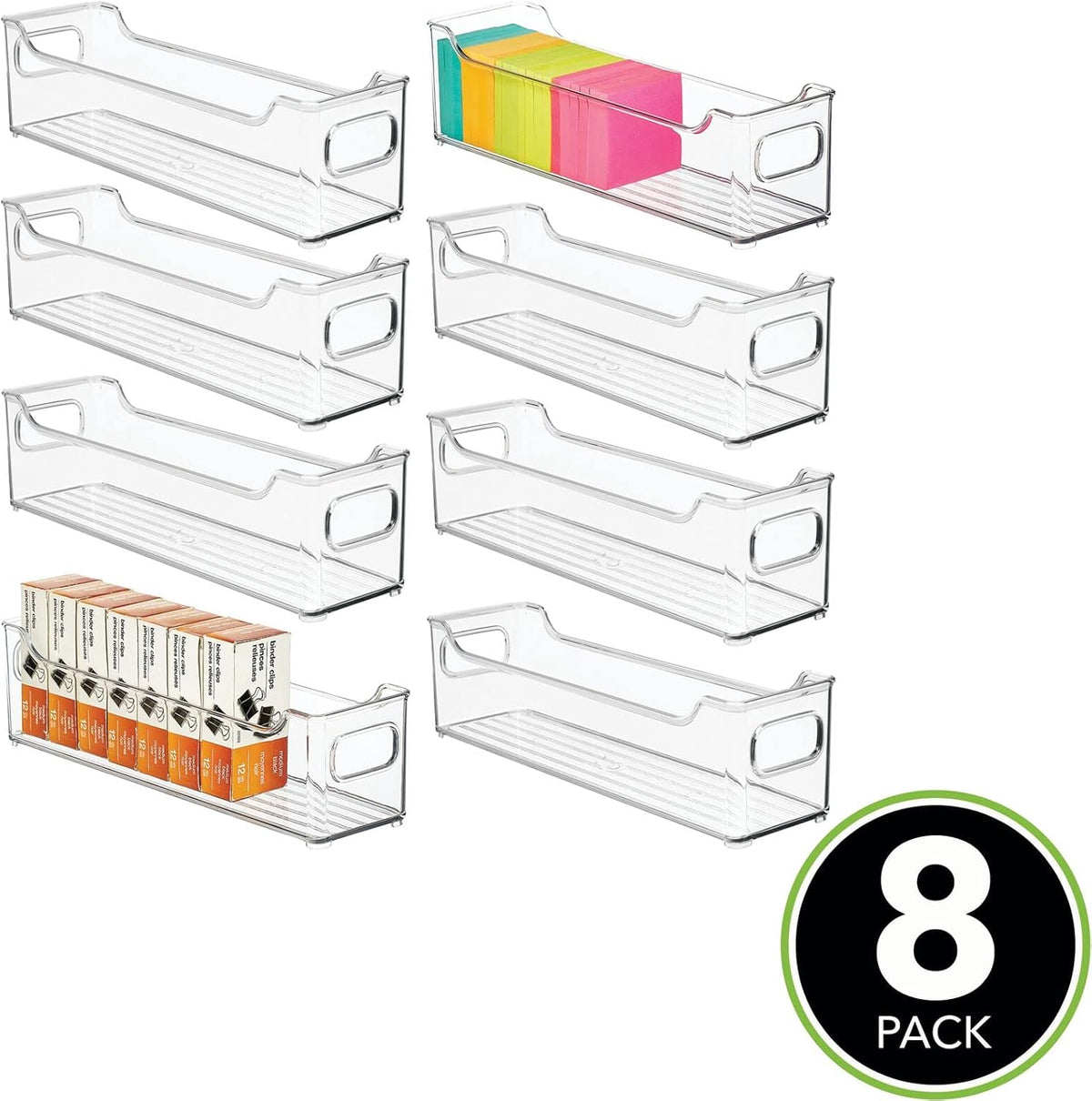 Clear 8 Pack Plastic Stackable Storage Container P579992
