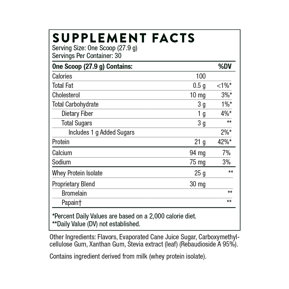 Vanilla Whey Protein Isolate 29.5 oz Q253