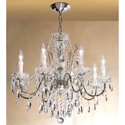 8-Light Candle Style Crystal Chandelier G869426