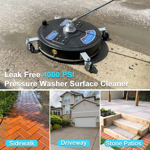 20 Inch Pressure Washer Surface Cleaner 4000 PSI with 4 Caster Wheels Z20406