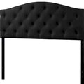 Full Size Black Faux Leather Upholstered Headboard A913261