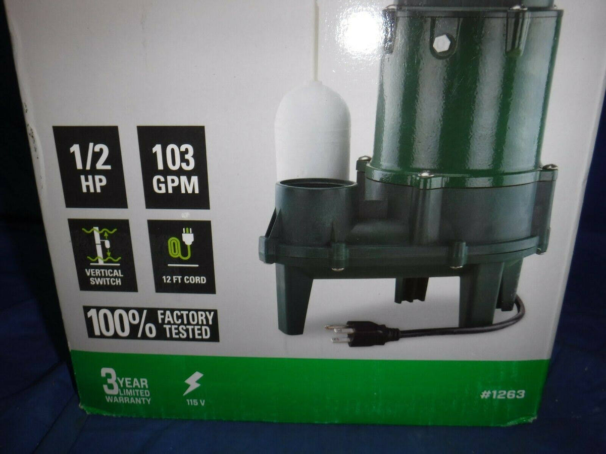 0.5-HP 115-Volt Cast Iron Sewage Sump Pump Z708