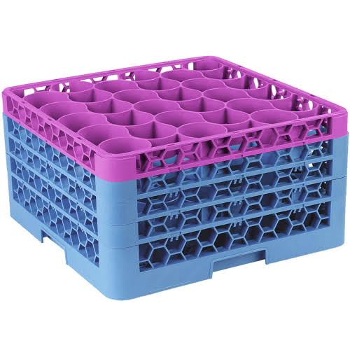 Glass Rack 30 Compartments 4 Color Coded Extenders W425